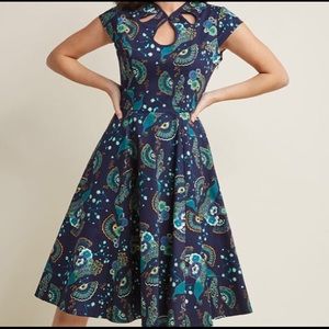 Modcloth Banned Cheer in Review Midi Dress